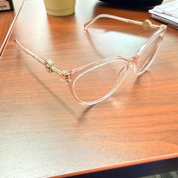 Versace Pink and Gold Women's Glasses - Picture 3 of 4